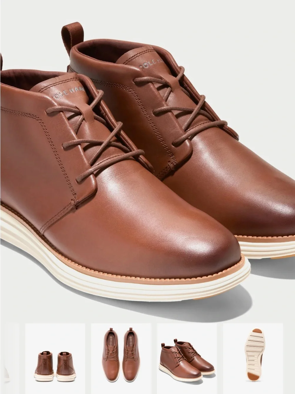 Cole Haan Men’s Brown Leather Chukka Sneakers - Size 13 (New Without Tags)